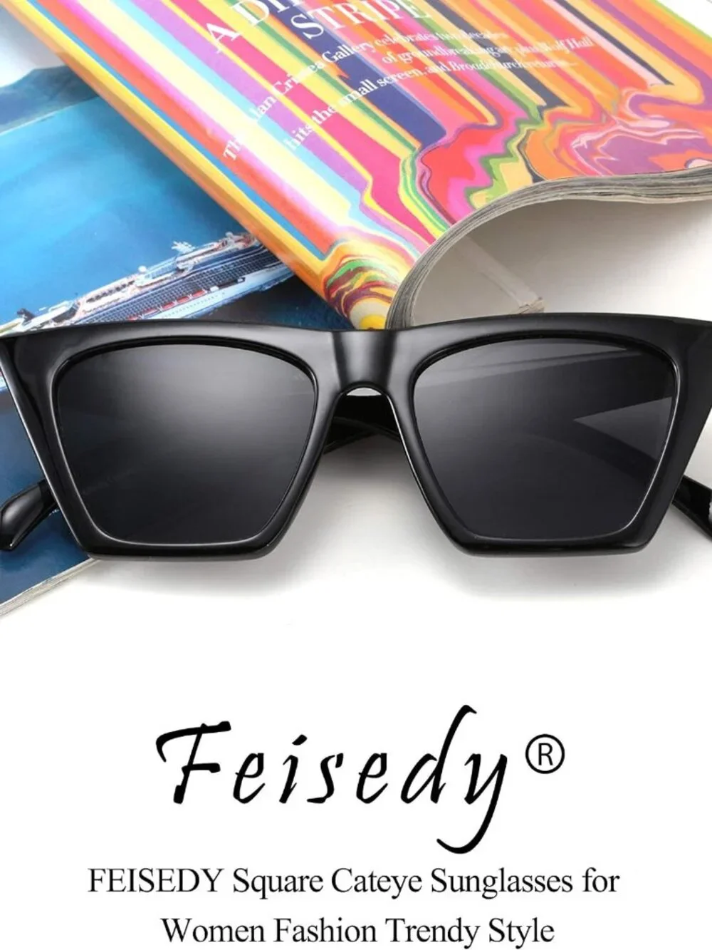 Stylish Black Retro Cat Eye Sunglasses for Women - Perfect for Every Occasion